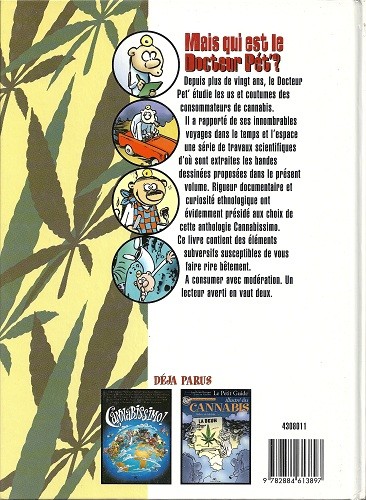 Verso de l'album Cannabissimo ! Tome 2 Les bonnes histoires du Dr. Pet' !