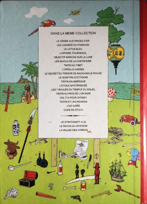 Verso de l'album Tintin Coke en stock