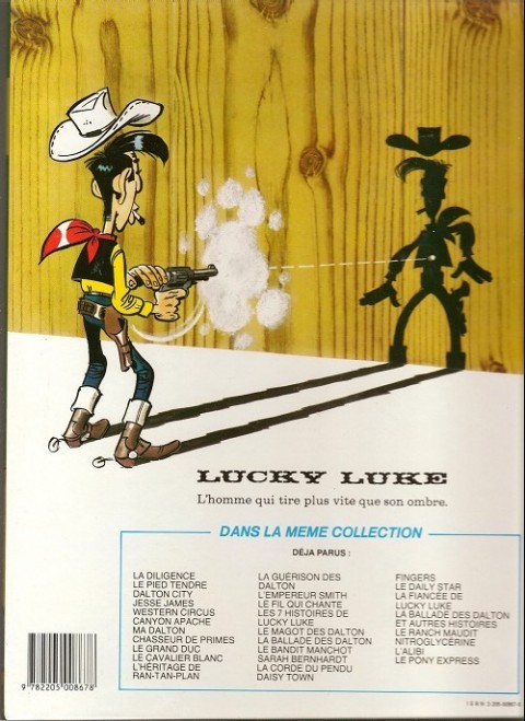 Verso de l'album Lucky Luke Tome 43 Le cavalier blanc