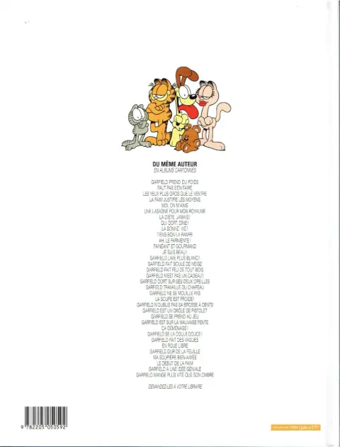 Verso de l'album Garfield Tome 31 Ma soupière bien aimée