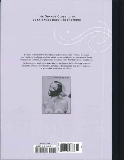 Verso de l'album Les Grands Classiques de la Bande Dessinée Érotique - La Collection Tome 91 Gwendoline - Tome 1