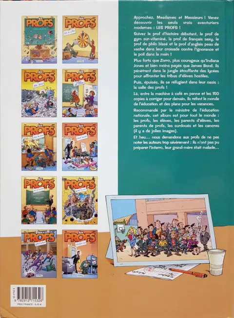 Verso de l'album Les Profs Tome 3 Tohu-bahut