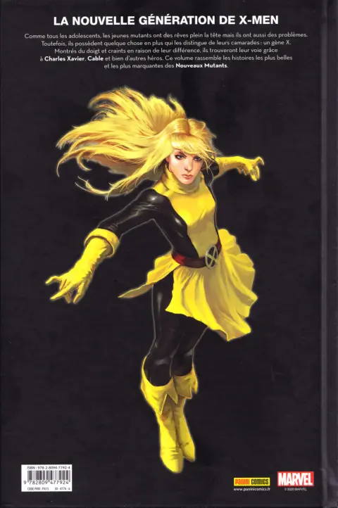 Verso de l'album Nouveaux Mutants : Nous sommes les Nouveaux Mutants