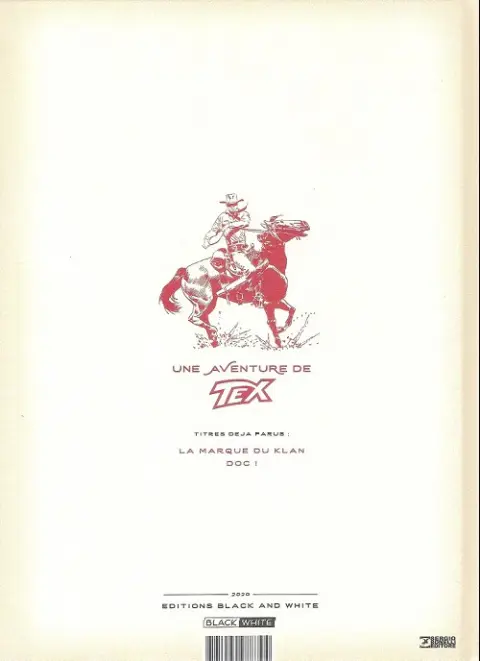 Verso de l'album Tex 2 Doc !