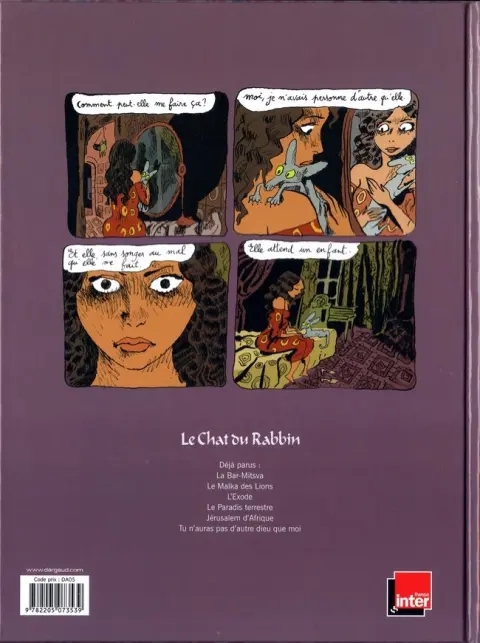 Verso de l'album Le Chat du Rabbin Tome 6 Tu n'auras pas d'autre Dieu que moi