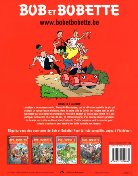 Verso de l'album Bob et Bobette Tome 125 Les diables du Texas