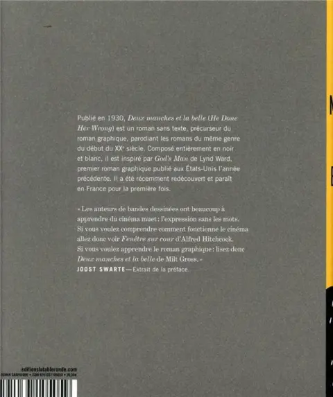 Verso de l'album Deux manches et la belle