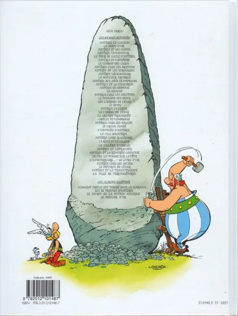 Verso de l'album Astérix Tome 16 Astérix chez les Helvètes