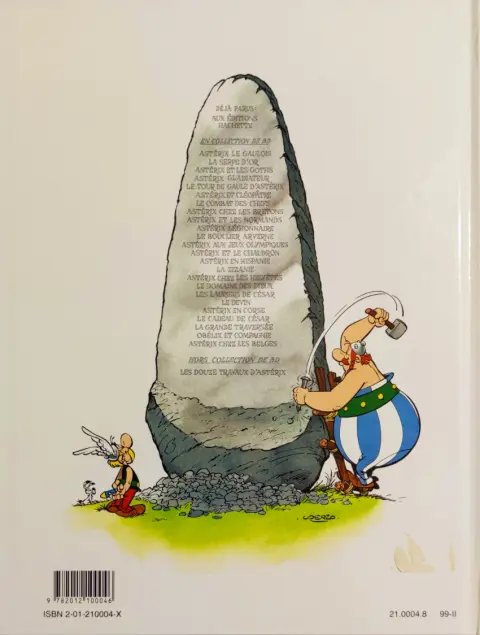 Verso de l'album Astérix Tome 4 Gladiateur