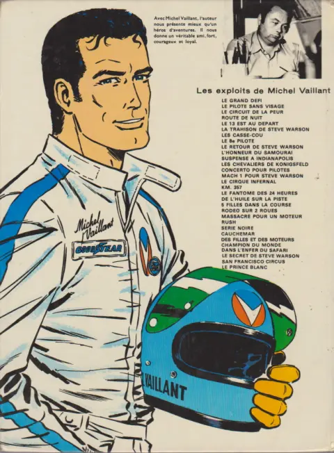 Verso de l'album Michel Vaillant Tome 13 Concerto pour pilotes