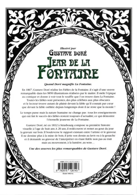 Verso de l'album Les Fables de La Fontaine