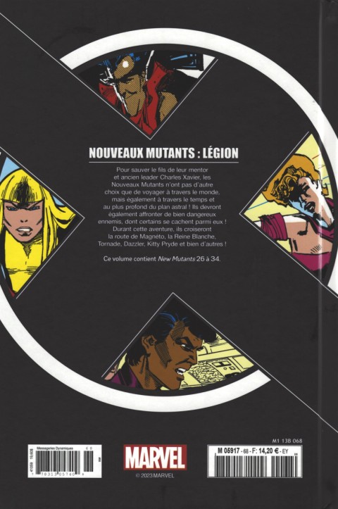 Verso de l'album X-Men - La Collection Mutante Tome 68 Nouveaux Mutants : Légion