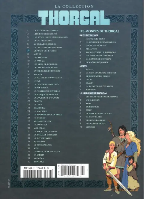 Verso de l'album Thorgal - La collection Tome 7 L'enfant des étoiles