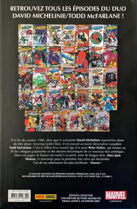 Verso de l'album The amazing Spider-Man