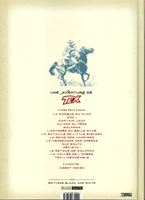 Verso de l'album Tex 14 Tex l'inexorable