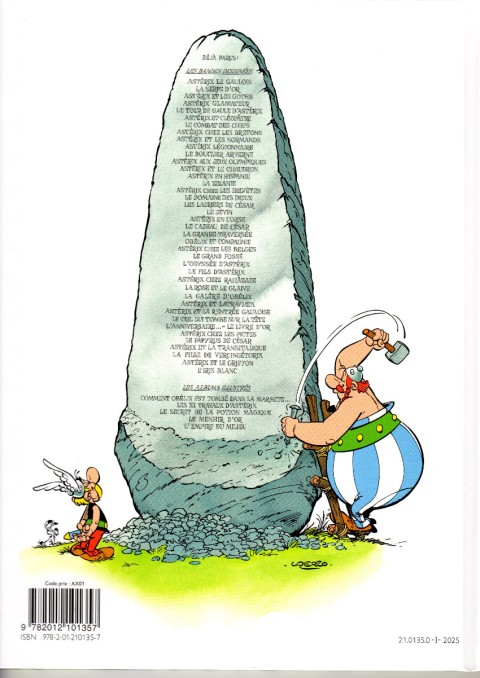 Verso de l'album Astérix Tome 3 Astérix et les Goths