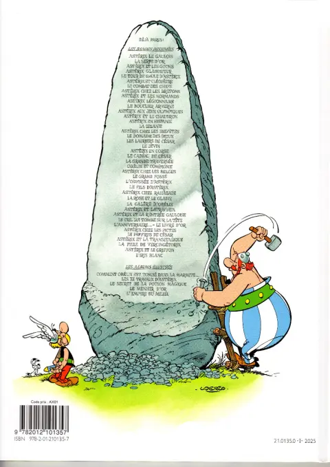 Verso de l'album Astérix Tome 3 Astérix et les Goths