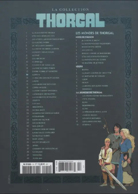 Verso de l'album Thorgal - La collection Tome 14 Aaricia