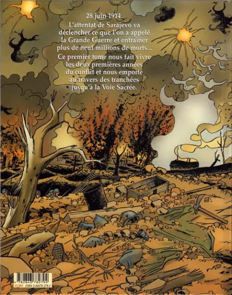 Verso de l'album La Grande Guerre Tome 1 1914-1916 ... de Sarajevo à Verdun