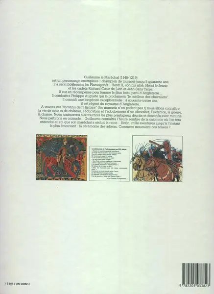 Verso de l'album Guillaume le maréchal