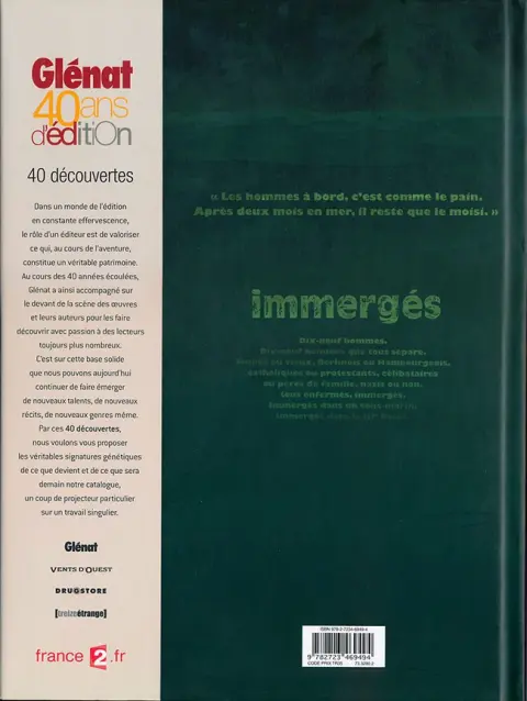 Verso de l'album Immergés Tome 1 Günther Pulst