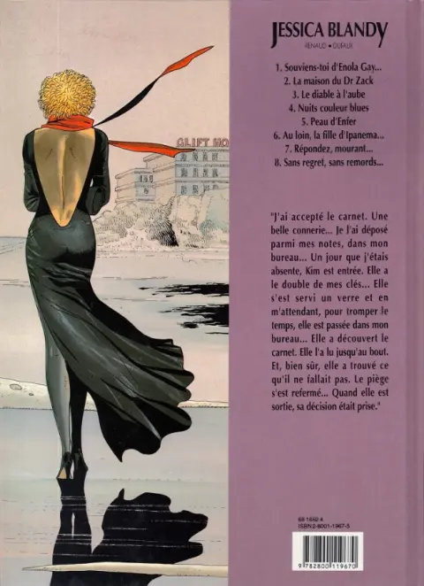 Verso de l'album Jessica Blandy Tome 8 Sans regret, sans remords...