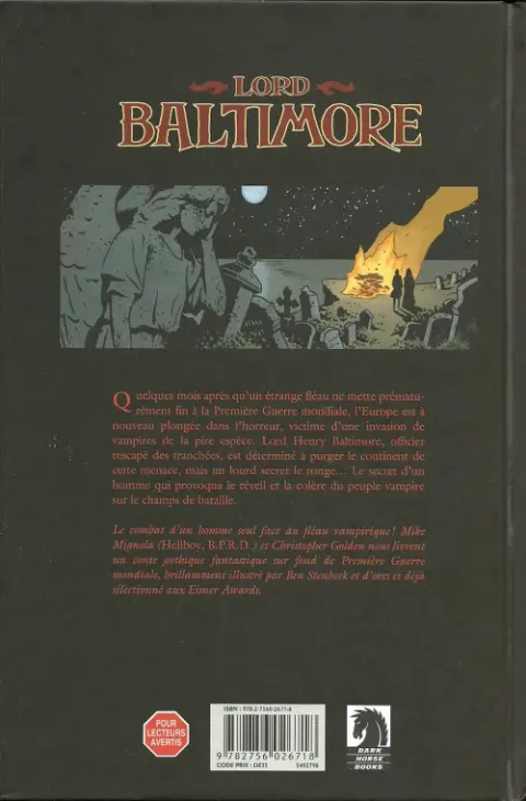 Verso de l'album Lord Baltimore 1 Quarantaine