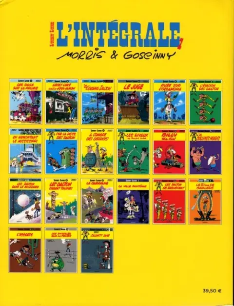 Verso de l'album Lucky Luke (2012) L'Intégrale 1