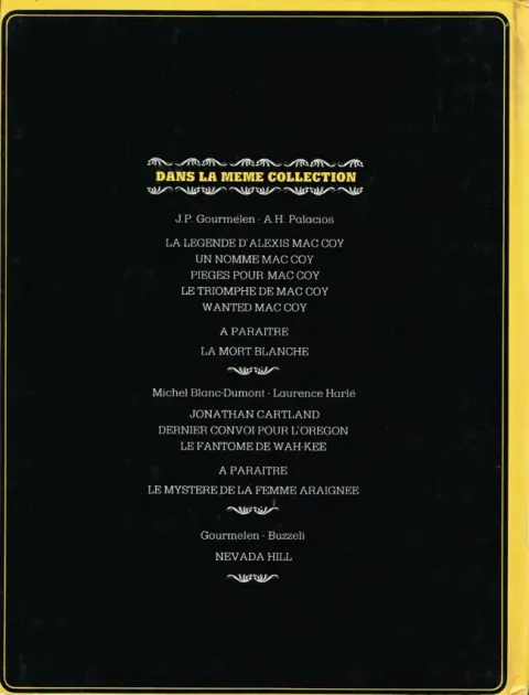 Verso de l'album Mac Coy Tome 5 Wanted Mac Coy