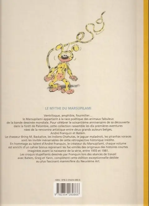 Verso de l'album Marsupilami Tome 3 Mars le noir