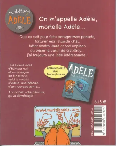 Verso de l'album Mortelle Adèle Tome 2 L'enfer, c'est les autres