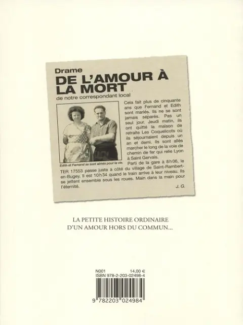 Verso de l'album Pour la vie