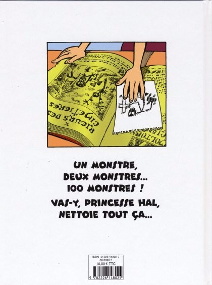 Verso de l'album Princesse Hal Tome 1 Le livre des monstres