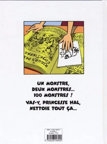 Verso de l'album Princesse Hal Le livre des monstres