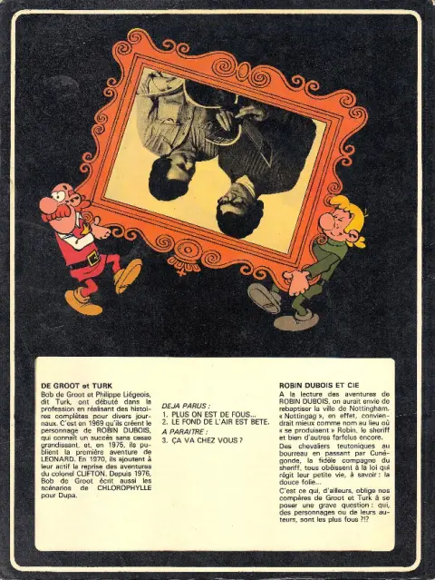Verso de l'album Robin Dubois Tome 2 Le fond de l'air est bête