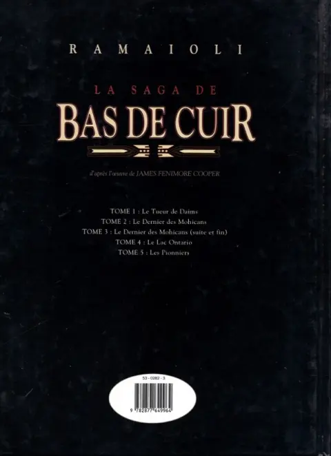 Verso de l'album La saga de Bas de Cuir Tome 5 Les pionniers