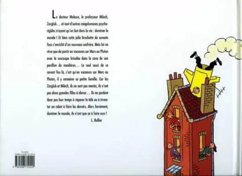 Verso de l'album Le savant fou