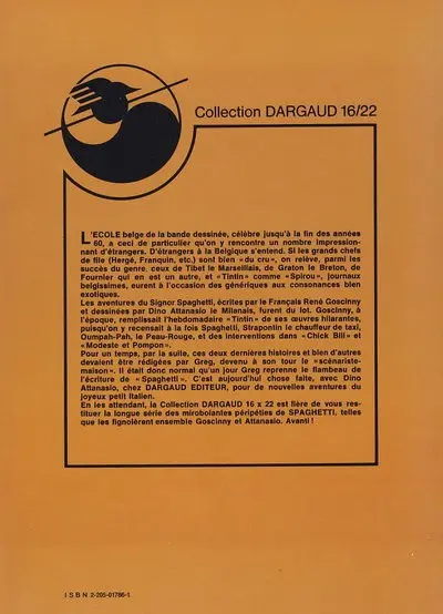 Verso de l'album Spaghetti 16/22 Tome 3 L'étonnante croisière