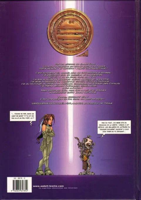 Verso de l'album Tessa agent intergalactique Tome 1 Sidéral Killer