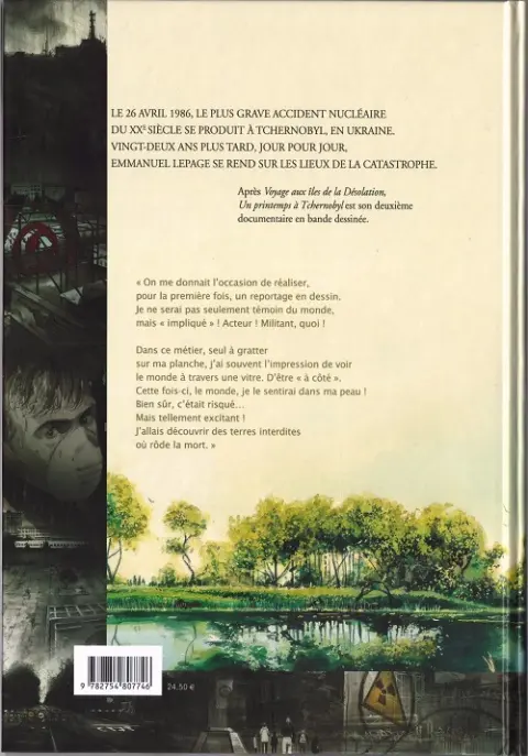 Verso de l'album Un printemps à Tchernobyl