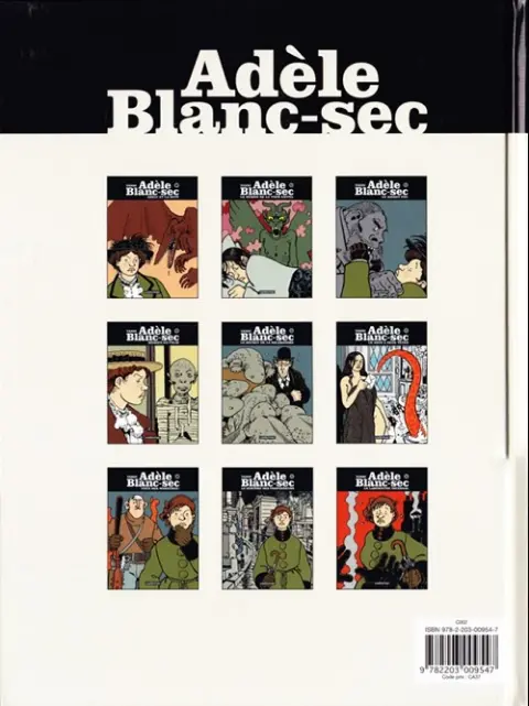 Verso de l'album Les Aventures Extraordinaires d'Adèle Blanc-Sec Tome 8 Le Mystère des Profondeurs