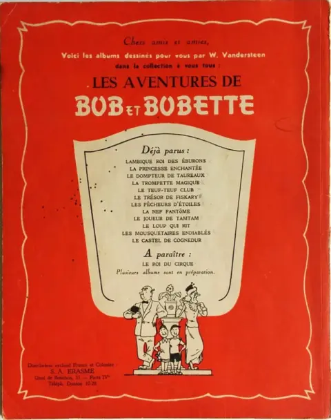 Verso de l'album Bob et Bobette Tome 9 La nef fantôme