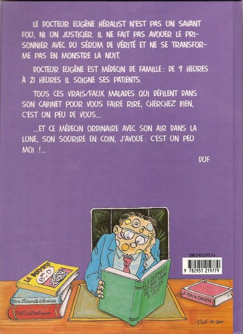 Verso de l'album Les aventures d'Eugène Héralist, médecin de famille Tome 4 Bobos à gogo !