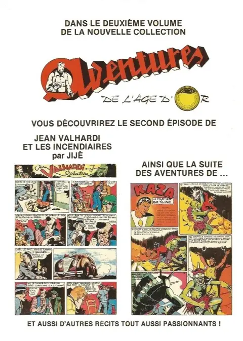 Verso de l'album Aventures de l'âge d'or Tome 1