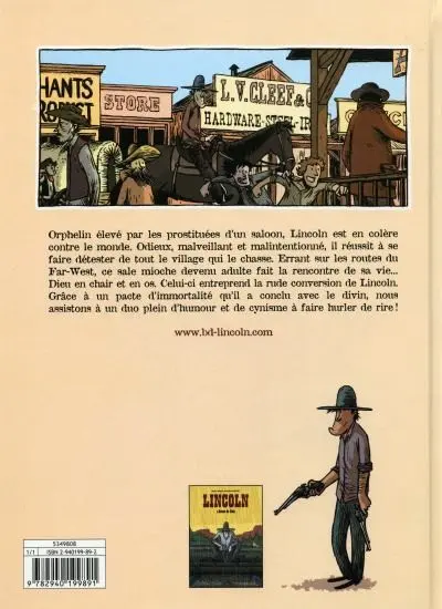 Verso de l'album Lincoln Tome 1 Crâne de bois