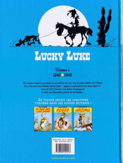 Verso de l'album Lucky Luke L'Intégrale Volume 1 1946-1949