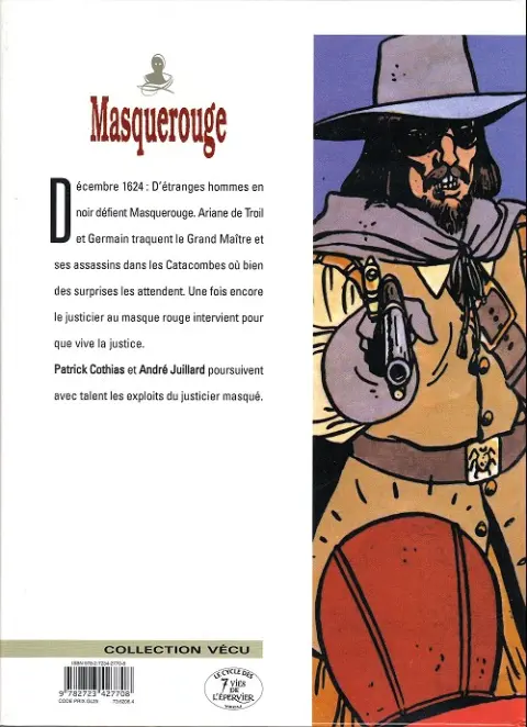 Verso de l'album Masquerouge - Épisode 1 - Juillard Tome 2 Le charnier des innocents