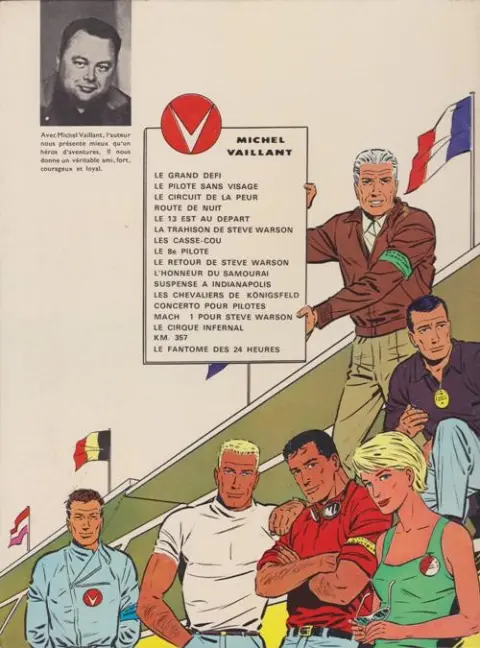 Verso de l'album Michel Vaillant Tome 6 La trahison de Steve Warson