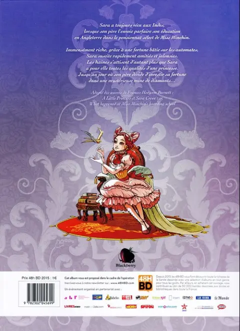 Verso de l'album Princesse Sara Tome 1 Pour une mine de diamants