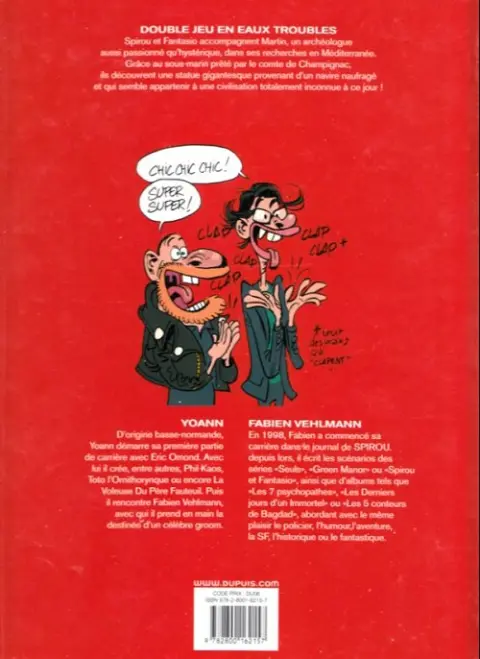 Verso de l'album Spirou et Fantasio - Une aventure de... / Le Spirou de... Tome 1 Les géants pétrifiés